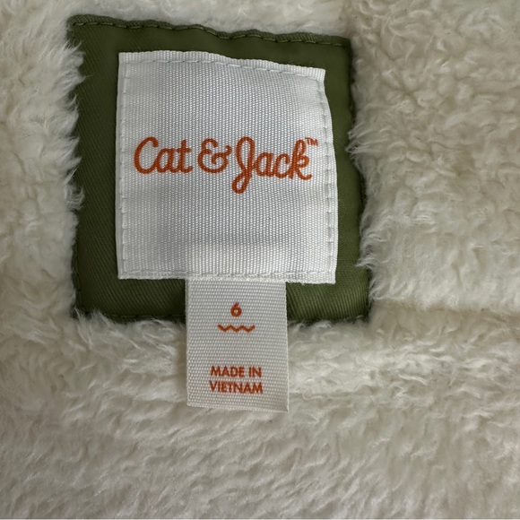Cat & Jack Kids Olive Color Parka, 6 - Picture 6 of 7